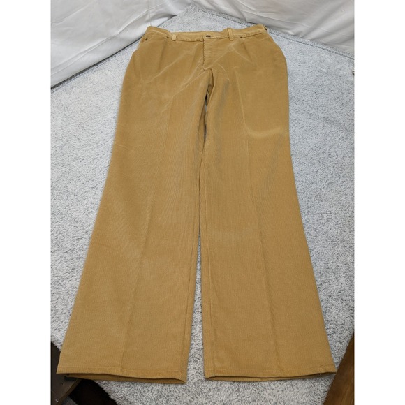 Vintage‎ 70s Sears Tan Corduroy Pants 39x35 Wide Leg High Rise USA Made Western